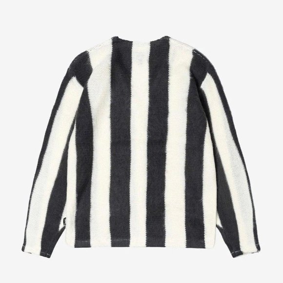 Stussy Stripe Brush Cardigan in Natural - Picture 2 of 2